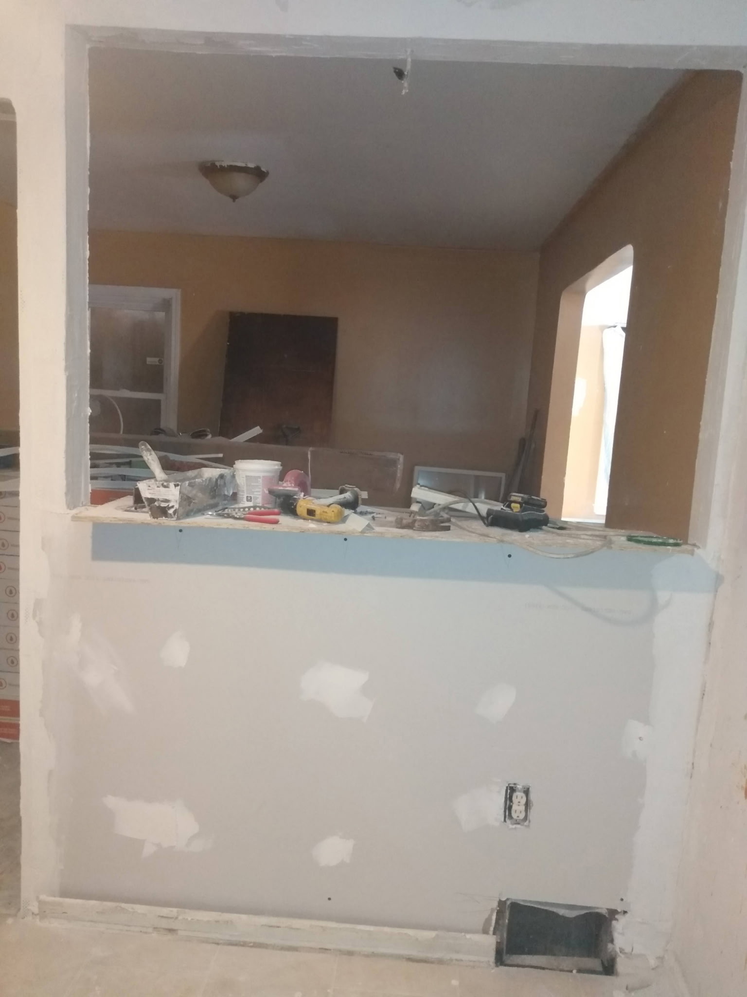 Kitchen remodel before - construction in progress